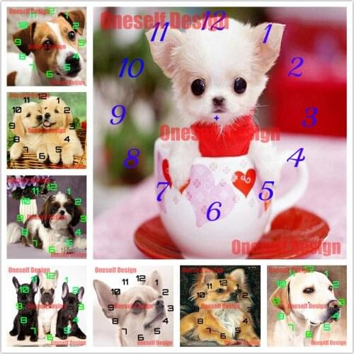 Diy diamond painting full square clock cat diamond art kit cat 5d diamond embroidery sale clock decoration home Christmas gift