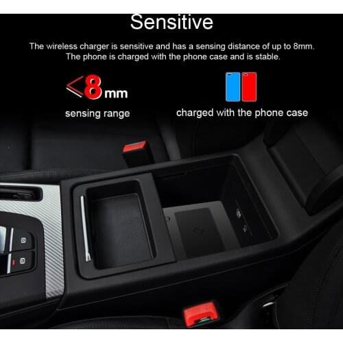 Qi Car Wireless Charger For iPhone Samsung S10 S9car wireless charger car wireless charger for Audi Q5L 2018 Fast Phone Holder