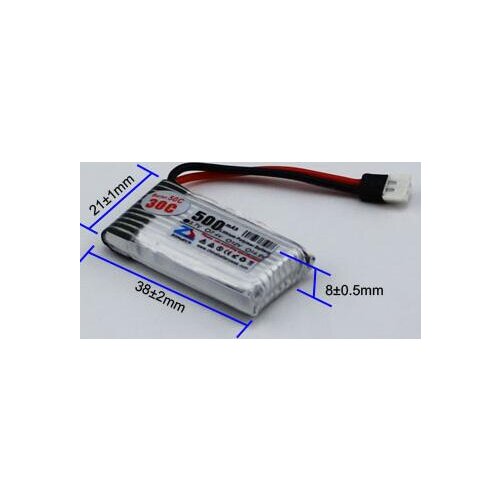 Free ship 2pcs/lot 500mAh 3.7V 802035 polymer lithium ion battery for drone aircraft