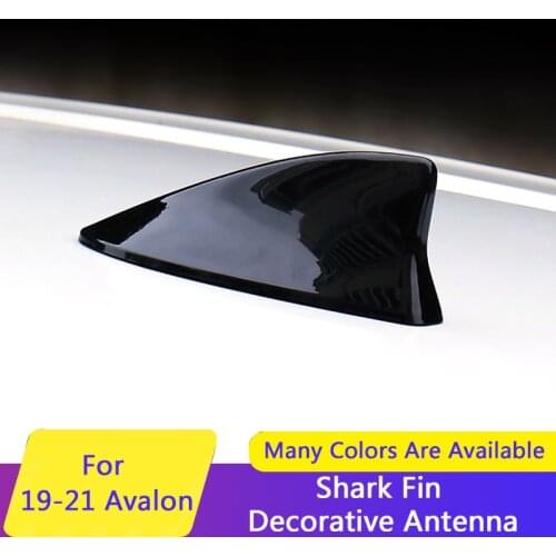 QHCP Car Roof Shark Fin Antenna Decorative Sticker Shark Aerial Decoration Covers For Toyota Avalon 2019 2021 Exterior Accessory