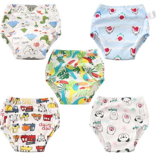 Baby Potty Training Pants Kids Children Diaper Reusable Nappy Washable Diapers Cotton Learning Pants Underwear Free Shipping