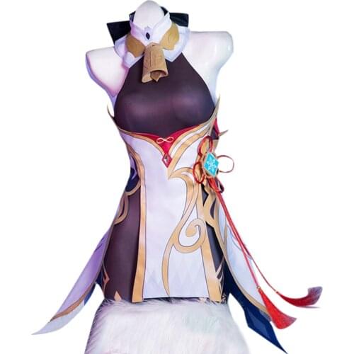 Game Genshin Impact Ganyu Cosplay Costume Dress Outfits Halloween Carnival Suit