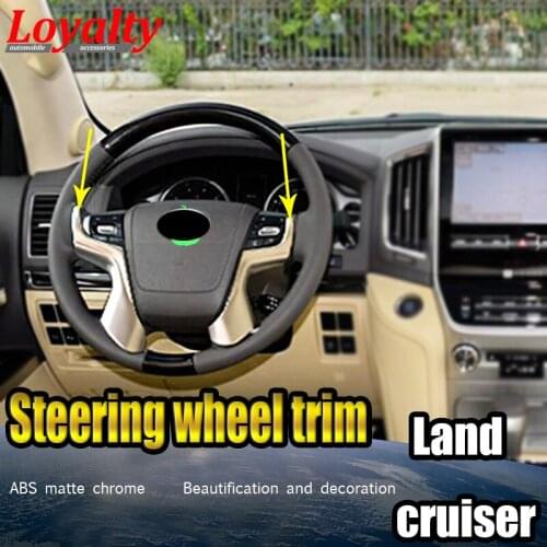 Loyalty for Toyota Land Cruiser 2008 2009 2010 2011 2012 2013 2014 2015 2016 ABS Chrome Steering Wheel Cover Trim Car Styling
