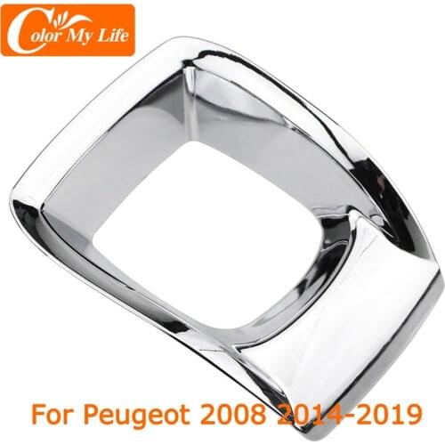 Car Gear Panel Cover for Peugeot 2008 2014 - 2018 Interior Center Gears Panel Protector Covers Trim ABS Chrome Color My Life