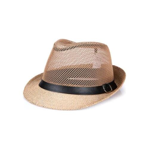 LNPBD 2017 hot sale male sunbonnet summer mesh fedoras strawhat cap male breathable summer hat