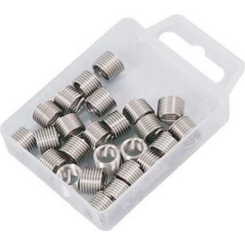 M6 X 1.0 25PCS Stainless Steel Thread Repair Helical Coil Wire Inserts Set For Car Motorcycle AT2059B1