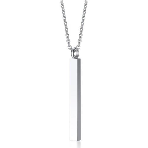 JHSL Brand Unisex Women Men Statement Perfume Necklaces & Pendants Inside Empty Metal Stainless Steel Fashion jewelry