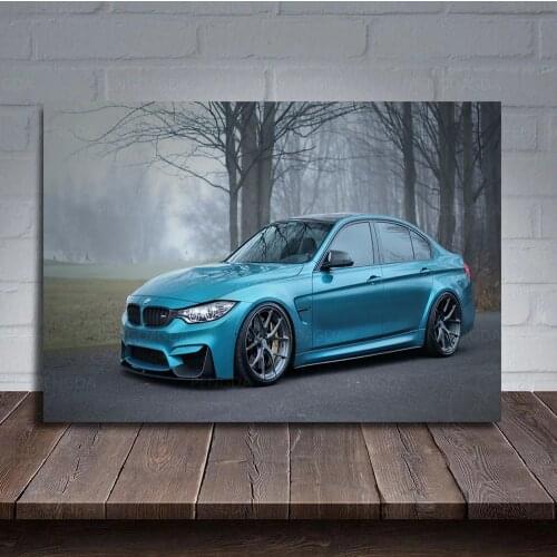 Modular Canvas HD Blue Car Metallic Supercar Prints Pictures Wall Art Painting Home Decor Posters For Living Room No Framework