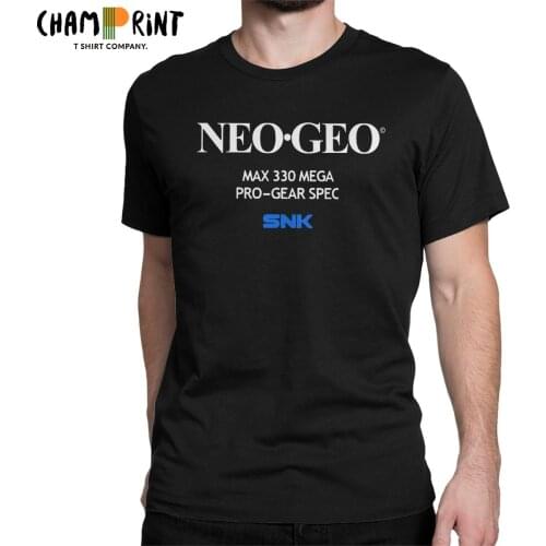 Funny Fatal Fury Neo Geo Startup Screen T-Shirts Men Round Collar 100% Cotton T Shirt Short Sleeve Tee Shirt Gift Idea Clothes