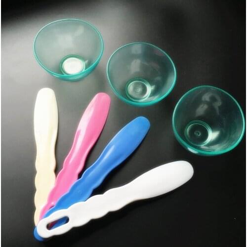 New 4 Spatulas Dental Lab supplies+3 pcs New Dental Lab Rubber Mixing Bowls
