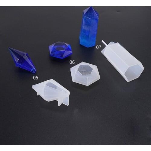 New Resin Stone Pendulum Crystal Column Pendant Silicone UV Resin Mold DIY Jewelry Tools