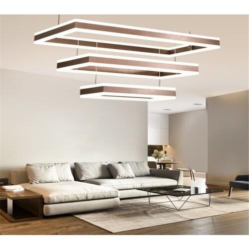 Rectangle up&down LED chandelier Living room dining room bedroom study light Coffee shop restaurant clothing store chandelier