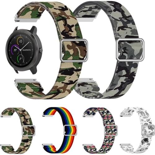 Nylon Adjustable Strap For Garmin Venu GarminMove 4 3 GarminActive S Vivoactive 4 Band Bracelet 20mm 22mm Sports Belt Watchbands