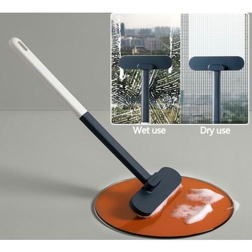 Manual Door And Window Cleaning Brush Household Glass Cleaning Supplies Long Handle Household Cleaning Tools Window Cleaner