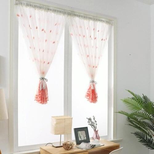 Peacock Printed Window Curtain Tulle Voile Sheer Drape Living Room Bedroom High Quality Windows Curtain Drapes Decor