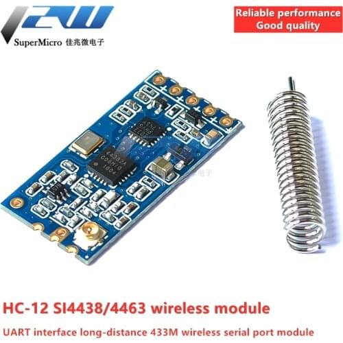 SI4463 HC-12 433Mhz Wireless Port Module, 1000M Series, Original Bluetooth Replacement