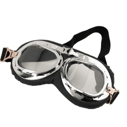 Anti-UV Vintage Motorcycle Goggles Pilot Biker Helmet Sunglasses Scooter Cruiser ATV Glasses Off-Road Motocross Racing Eyewear