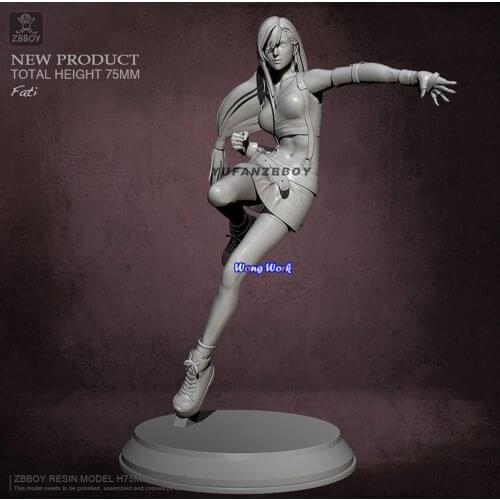 Wong Work Unpainted Resin 75mm Unassembled Garage Kits GK Model Kit Figure TD-2341