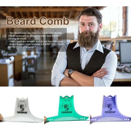 1pc Innovative Design Fashion Men Beard Styling And Shaping Template Flexible Trimming Comb Beard Shaving Tool