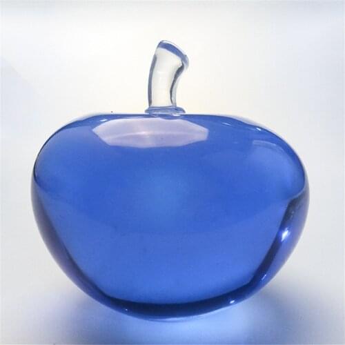 Wholesale Various Color 10pcs 56mm*57mm/70mm*75mm Crystal Glossy Apple Paperweight Crystal Fruit New Year Gifts Wedding Decors