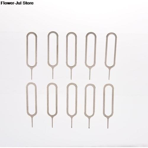 10pcs SIM Card Tray Removal Eject Pin Universal Sim Card Tray Pin Remover Eject Pin Needle Phone Tool For IPhone Samsung Huawei