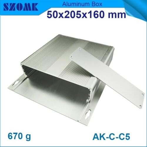 10 pcs a lot Electrical aluminum project box enclosure case electronic diy instrument housing box 50(H)x205(W)x160(L)mm