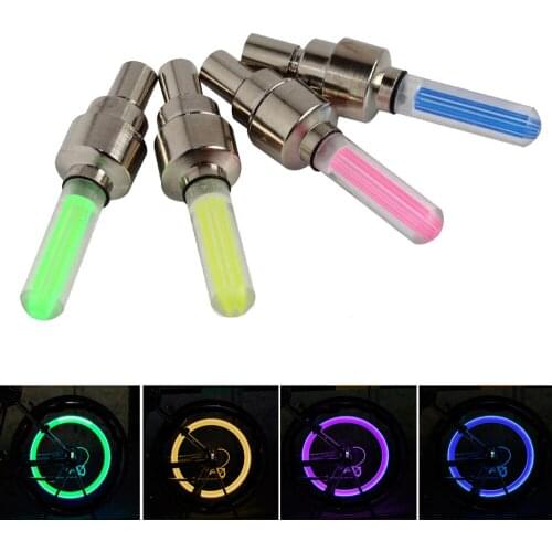 2pcs Bicycle Car Motorcycle Wheel Tire Lamp Valve tire light Wheel spokes LED Light Mountain Bike Cycling Bicycle Accessories