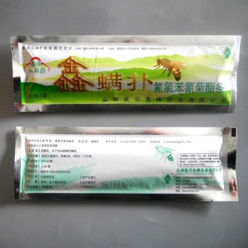 20 Pcs/Bag Beekeeping Fluvalinate Mite Killer Tool Pest Control Varroa Strip B99