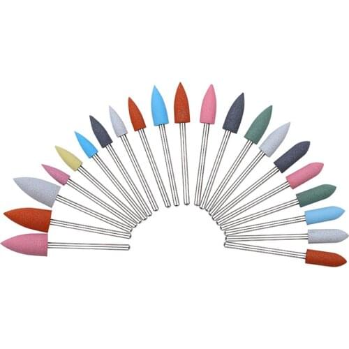 6pcs/set Rubber Silicon Nail Drill Milling Cutter for Manicure Bit Flexible Polisher Machine Electric Nail File Art Tools Tips