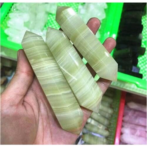 Afghanistan Jade Double Wand Point Healing Stones For Home Decoration