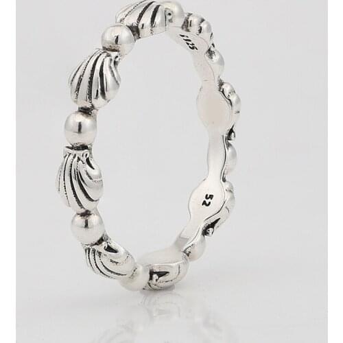 Authentic S925 Shells Ring For Women Wedding Party fit Lady Fine Jewelry Girl Finger anel Gift