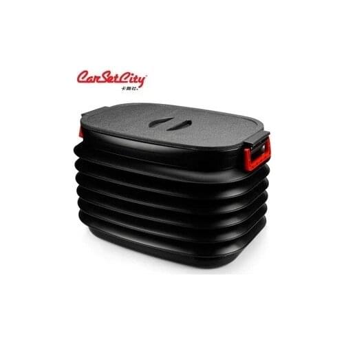 Auto supplies multifunctional magic retractable garbage bucket car folding storage compartment