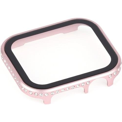 Diamond Bumper Protective Case for Apple Watch Cover Series 6 SE 5 4 3 2 1 38MM 42MM Iwatch 40mm 44mm Wrist bracelet accessories