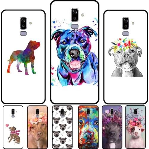 Staffordshire Bull Terrier Staffy dog For Samsung Galaxy A3 A5 J1 J3 J5 J7 2016 2017 J4 J6 A6 A8 Plus A7 A9 J8 2018 Phone Case
