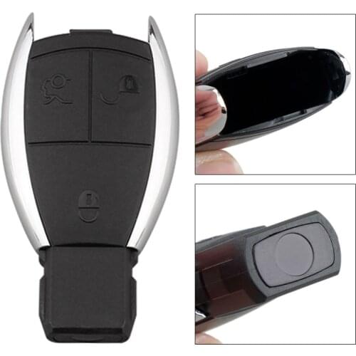 3 Buttons Black Car Key Shell Auto Remote Control Housing Case Replacement Car Key Accessories Fit for Mercedes-Benz E+M+C Class