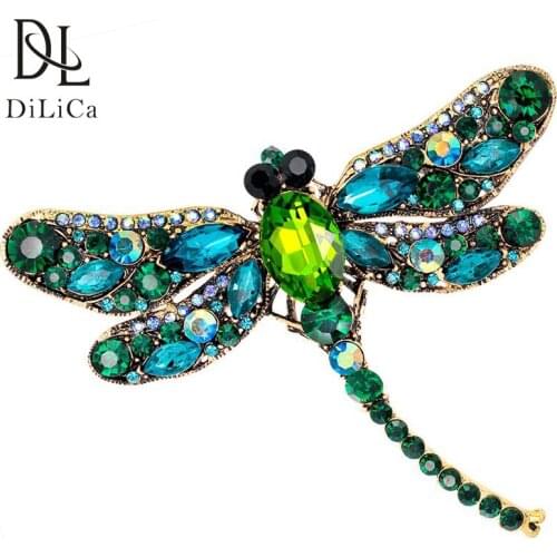 DiLiCa Dragonfly Brooches For Clothes