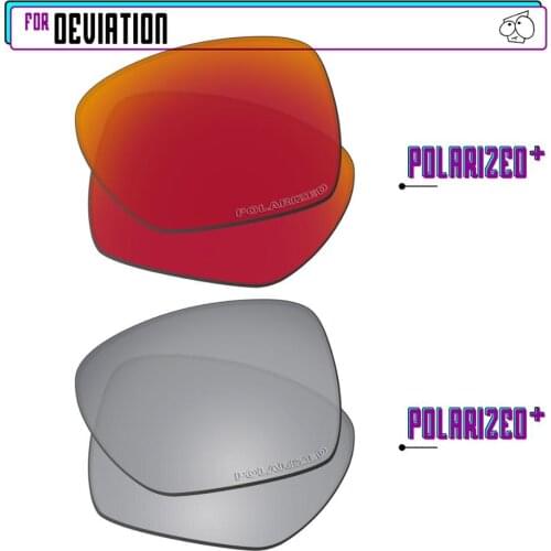 EZReplace Polarized Replacement Lenses for - Oakley Deviation Sunglasses - Sir P Plus-RedP Plus