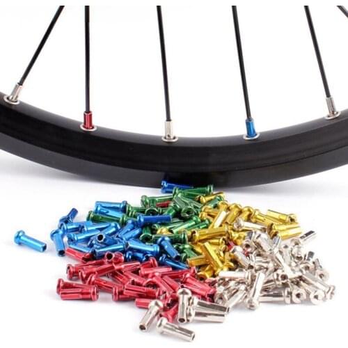 Hot Sale 10pcs Alloy Bike Wheel Spoke Caps Mountain Bike Cycling Spokes Nipples For Bicycle Wheel 6 color