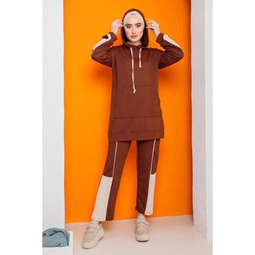 BTS0004 Islamic Sports Wear for women Sport Triple Team Tracksuit Set Muslim Women Dress Set Sport Hijab Suit Sport Hijab Suit