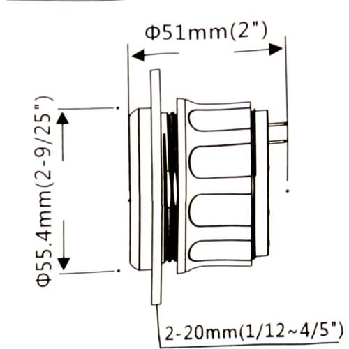 COMBO Fuel Level Gauge Meter w/ Fuel Sensor E-12-F Pointer 2"/52mm