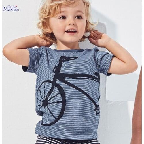 Little maven children 2020 summer new baby boys clothes animal print brand short sleeve t shirt boy tee tops