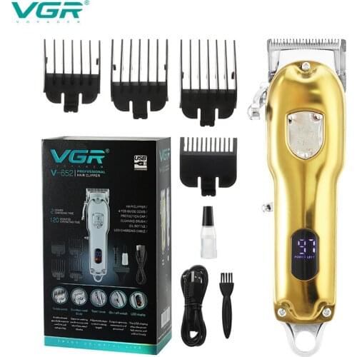 VGR Hair Clipper Professional USB Electric Hair Trimmer Cutting Beard Trimmer Shaver Men Barber Cutter Head hair clippers men