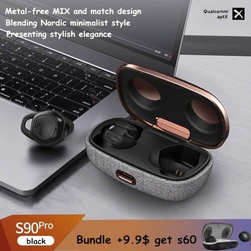 Astrotec S90 Pro TWS Dual BA Mini Wireless Bluetooth Headset True Wireless APTX 5.0 Micro Earpiece With HD Mic
