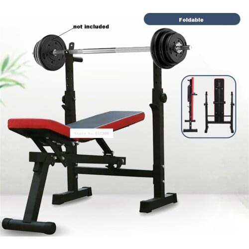 Multifunctional Weight Bench Barbell Rack Weightlifting Bed Folding Barbell Lifting Training Bench Bracket Bench Press Frame