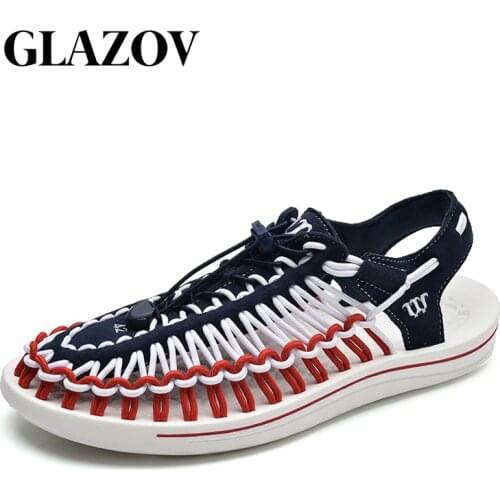GLAZOV Brand 2020 Summer Sandals Men Shoes Quality Comfortable Men Sandals Fashion Design Casual Men Sandals Shoes Size 37-45