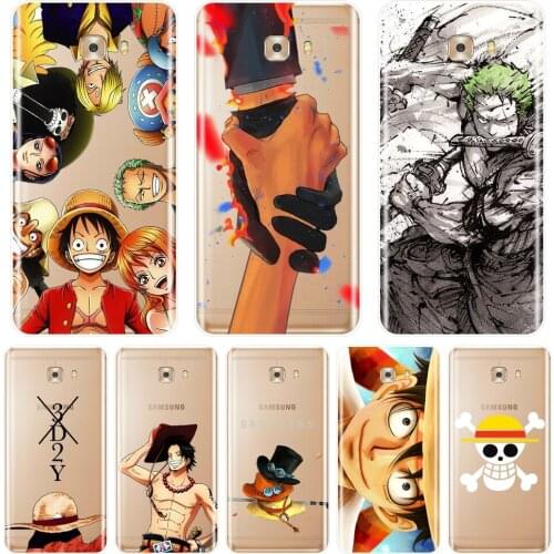 Soft Phone Case Silicone For Samsung Galaxy C5 C7 C9 Pro One Piece Luffy Ace Zoro Japan Back Cover For Samsung Galaxy C5 C7 C8