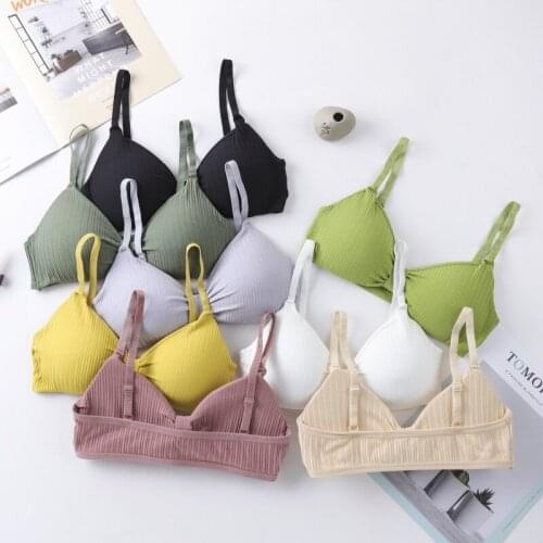 New Women Triangle Cup Bras Female Underwear Sexy Push Up Bralette Wire Free Bra With Chest Pad