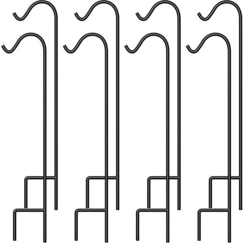 New 8 Pcs Shepherd Hook 37 Inch Thick Heavy Duty Rust Resistant Garden Outdoor Hanging Plants Basket Hanger Pathway Light