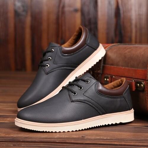 New Outdoor Mens Flats Shoes Fashion Design Men Causal Shoes Lace-Up Leather Shoes Men Casual Sneaker shoes A57 -70