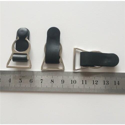 100 pcs/pack 20mm garter clipSilver Metal+ black PP Garter Garment clips klip Clothing accessories Sewing Supplies TQG511
